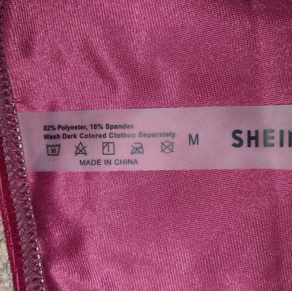 Burgundy/Gold Stars Velvet Bikini - Picture 4 of 5